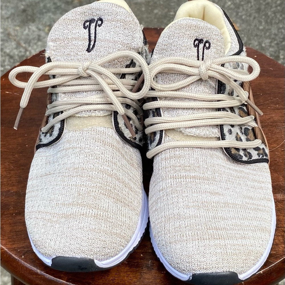 Kids’ Monogrammed Marleylilly Leopard Print Sneakers NWOT